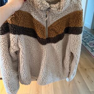 Thread & Supply Tan Fleece Pullover